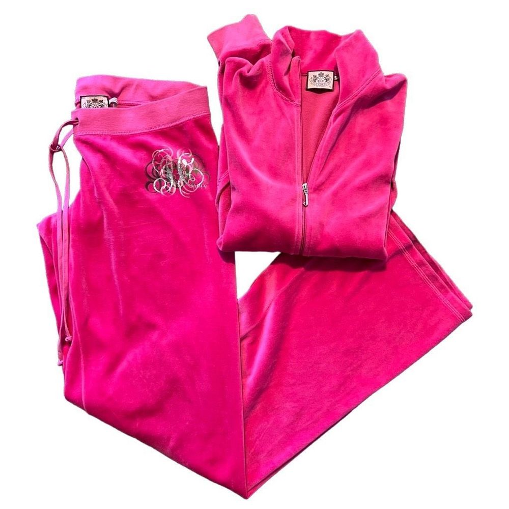 Y2K Juicy Couture Barbie Pink Matching Tracksuit Set Size Medium